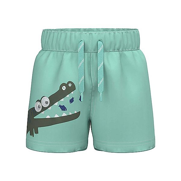 name it Badeshorts NMMZELIAS CROCODILE in pool blue