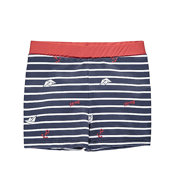 Steiff Badeshorts SCHIFFCHEN gestreift in navy