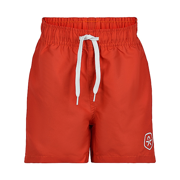 Color Kids Badeshorts SOLID in rot
