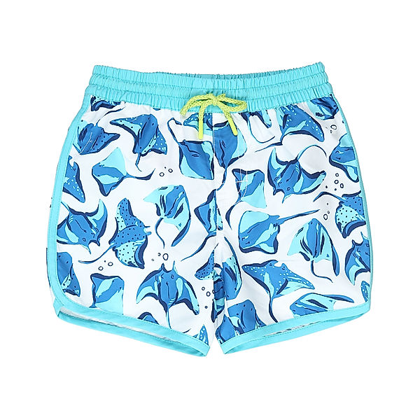 Hatley Badeshorts STING RAYS in weiß/blau