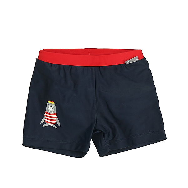 Sterntaler Badeshorts WALROSS in marine/rot