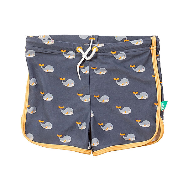 Little Green Radicals Badeshorts WHALE SONG in blau