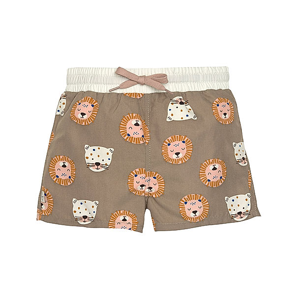 LÄSSIG Badeshorts WILD CATS in choco