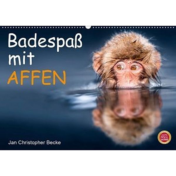 Badespaß mit Affen (Wandkalender 2020 DIN A2 quer), Jan Christopher Becke