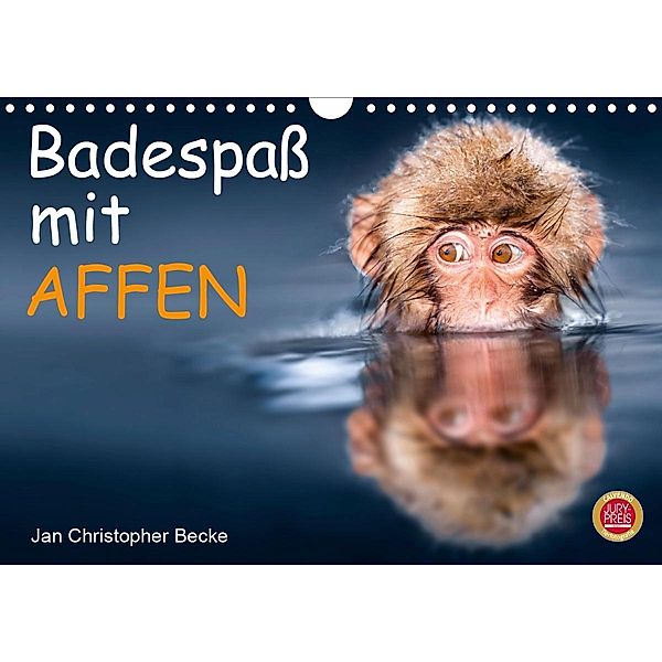 Badespaß mit Affen (Wandkalender 2020 DIN A4 quer), Jan Christopher Becke
