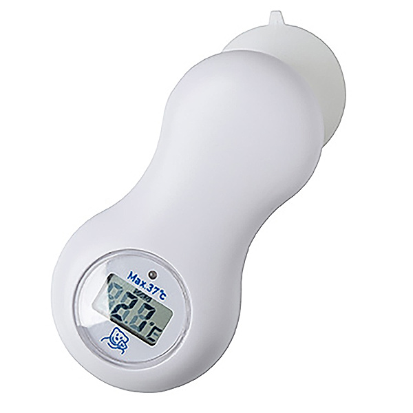 Rotho Babydesign Badethermometer DIGITAL mit Saugnapf (12,5cm) in weiß