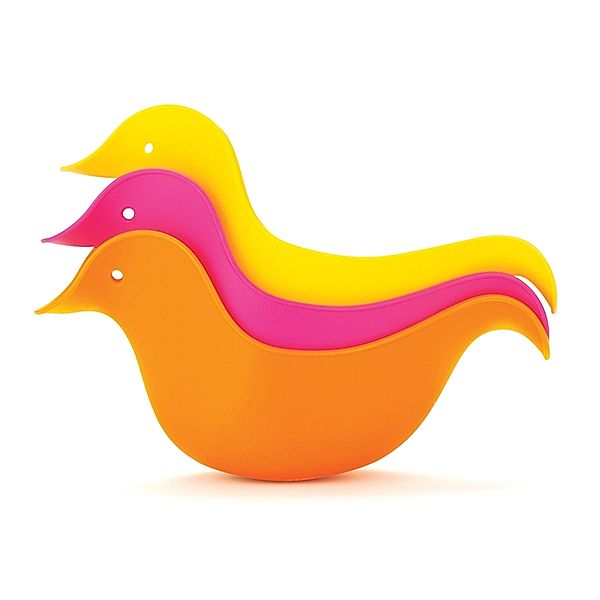 Badetieren Enten orange/pink