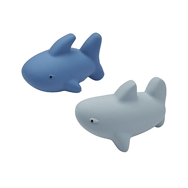 LIEWOOD Badewannenspielzeug NED SHARK 2er-Set in blue