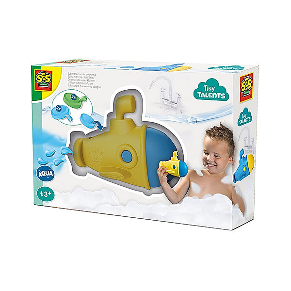 SES Creative Badewannenspielzeug TINY TALENTS – U-BOOT mit Wasserfarben