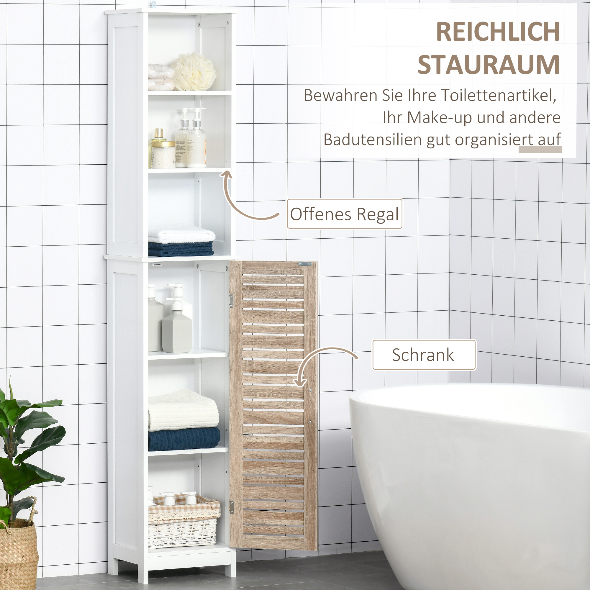 badezimmerschrank mit schrank weiß farbe: weiß | weltbild.de