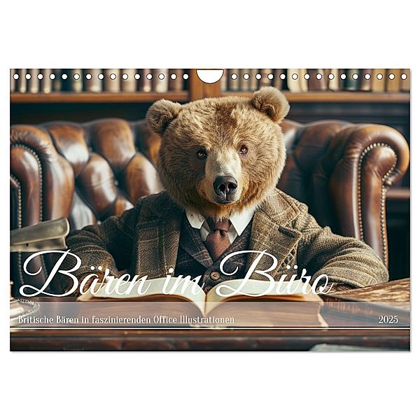 Bären im Büro (Wandkalender 2025 DIN A4 quer), CALVENDO Monatskalender, Calvendo, Kavodedition Switzerland
