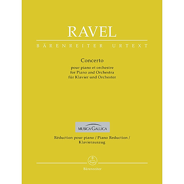 Bärenreiter Urtext / Concerto für Klavier und Orchester G-Dur, Maurice Ravel