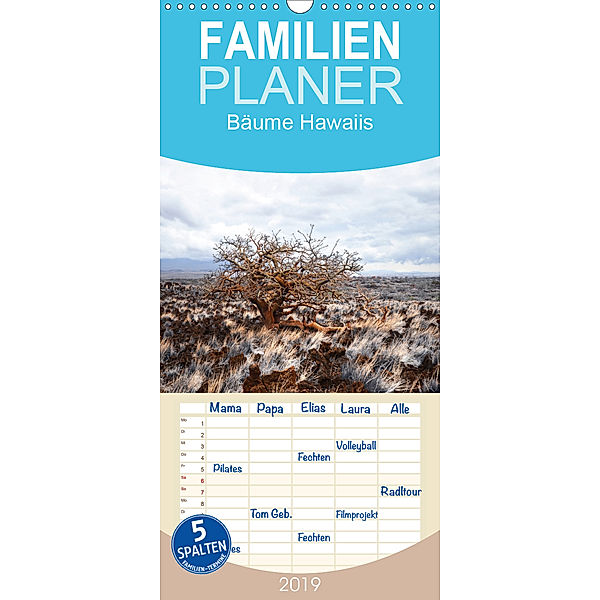 Bäume Hawaiis - Familienplaner hoch (Wandkalender 2019 , 21 cm x 45 cm, hoch), Sylvia Seibl