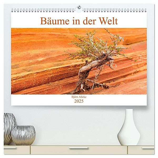 Bäume in der Welt (hochwertiger Premium Wandkalender 2025 DIN A2 quer), Kunstdruck in Hochglanz, Calvendo, Björn Alicke