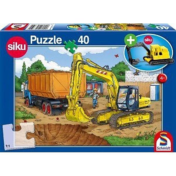 Bagger, 40 Teile, mit add on (Bagger) (Kinderpuzzle)
