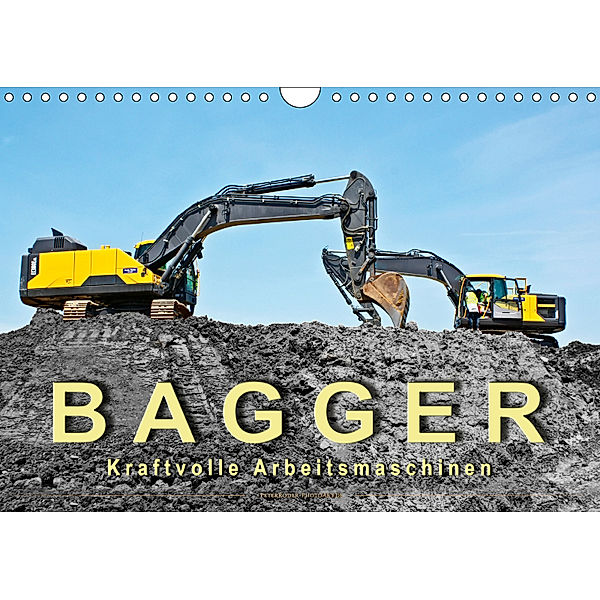 Bagger - kraftvolle Arbeitsmaschinen (Wandkalender 2019 DIN A4 quer), Peter Roder