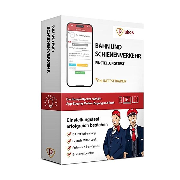 Bahn & Schiene Einstellungstest Vorbereitung, Online-Testtrainer Komplettpaket