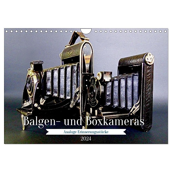 Balgen- und Boxkameras - Analoge Erinnerungsstücke (Wandkalender 2024 DIN A4 quer), CALVENDO Monatskalender, Jean-Louis Glineur