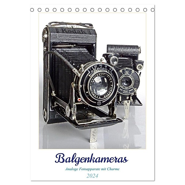 Balgenkameras - Analoge Fotoapparate mit Charme (Tischkalender 2024 DIN A5 hoch), CALVENDO Monatskalender, Jean-Louis Glineur
