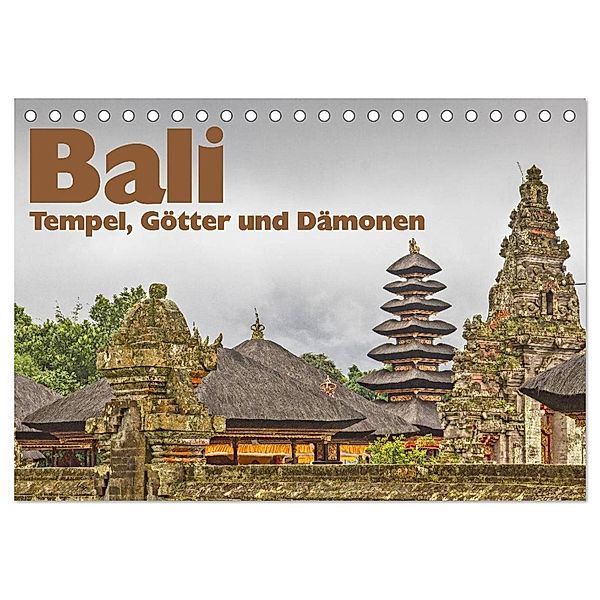 Bali - Tempel, Götter und Dämonen (Tischkalender 2024 DIN A5 quer), CALVENDO Monatskalender, Thomas Leonhardy