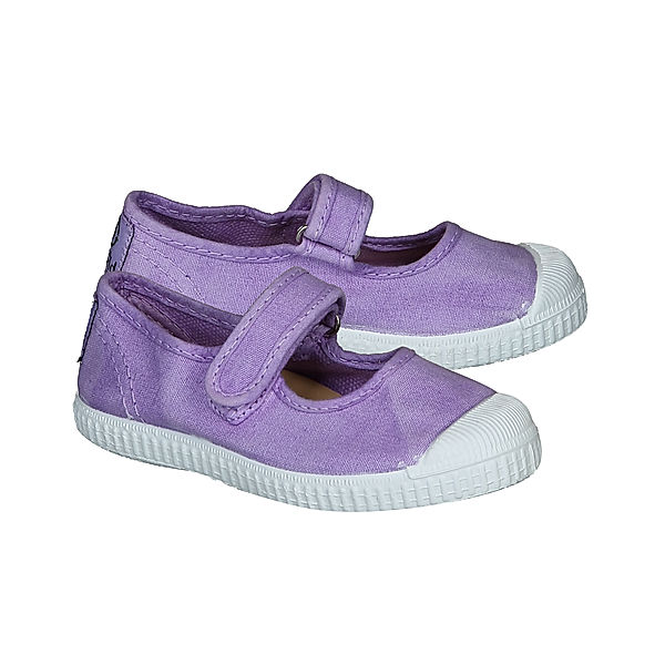 Natural World Ballerinas MERCEDES PUNT TINTADO mit Klett in washed lilac