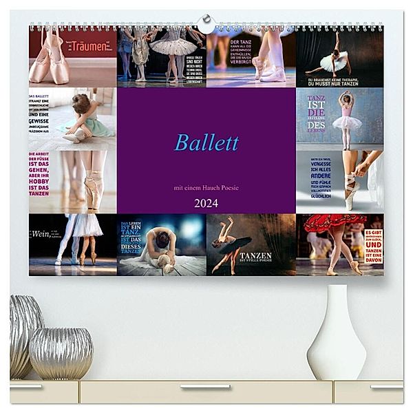 Ballett mit einem Hauch Poesie (hochwertiger Premium Wandkalender 2024 DIN A2 quer), Kunstdruck in Hochglanz, Susan Michel