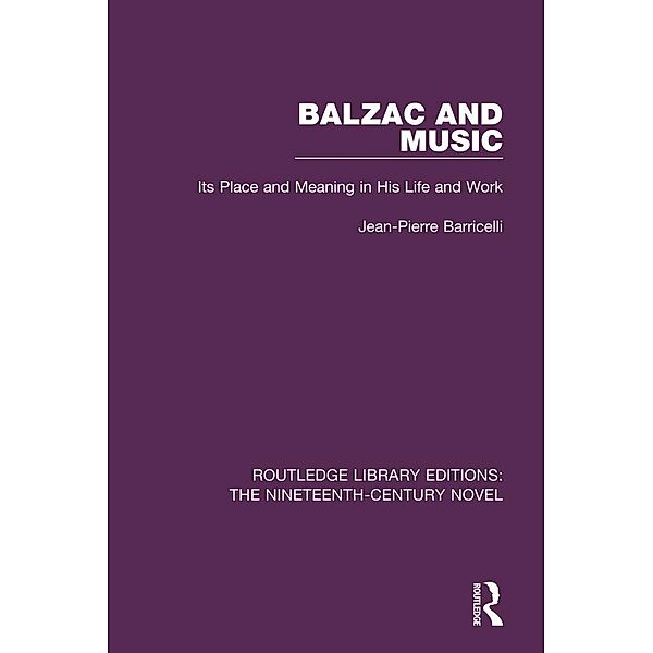 Balzac and Music, Jean-Pierre Barricelli