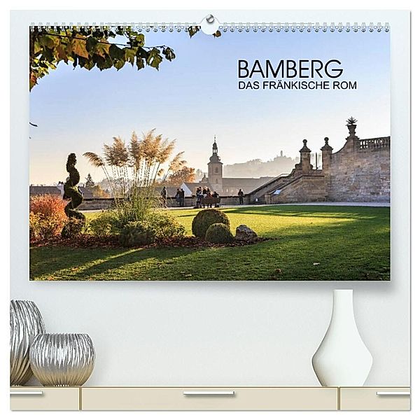 Bamberg - das fränkische Rom (hochwertiger Premium Wandkalender 2024 DIN A2 quer), Kunstdruck in Hochglanz, Val Thoermer