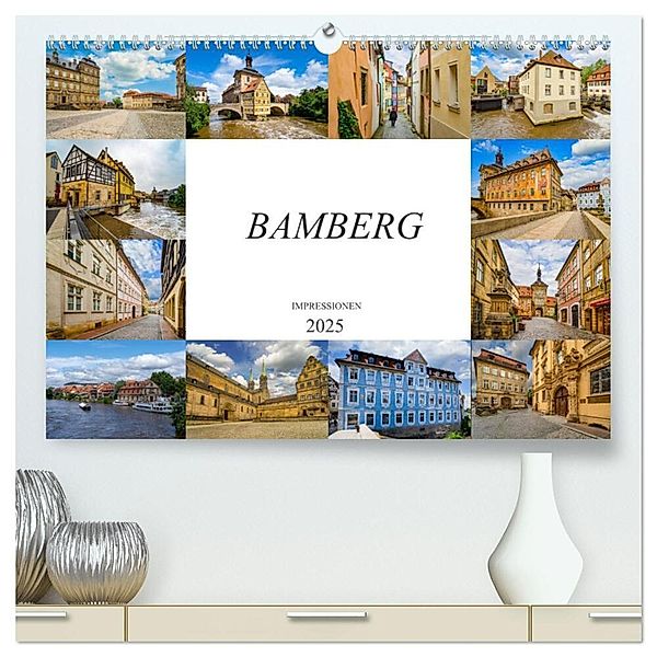 Bamberg Impressionen (hochwertiger Premium Wandkalender 2025 DIN A2 quer), Kunstdruck in Hochglanz, Calvendo, Dirk Meutzner