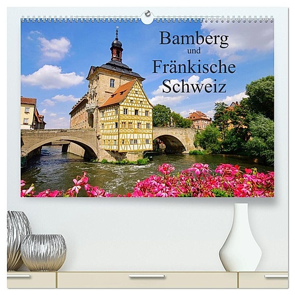 Bamberg und Fränkische Schweiz (hochwertiger Premium Wandkalender 2024 DIN A2 quer), Kunstdruck in Hochglanz, LianeM