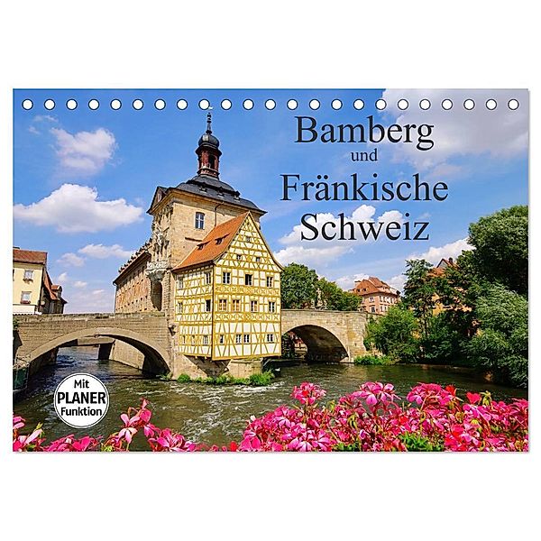 Bamberg und Fränkische Schweiz (Tischkalender 2024 DIN A5 quer), CALVENDO Monatskalender, LianeM