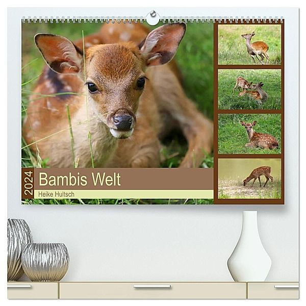 Bambis Welt (hochwertiger Premium Wandkalender 2024 DIN A2 quer), Kunstdruck in Hochglanz, Heike Hultsch