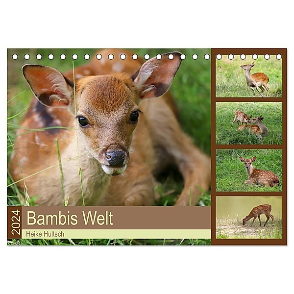 Bambis Welt (Tischkalender 2024 DIN A5 quer), CALVENDO Monatskalender, Heike Hultsch