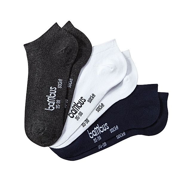 Bambus-Sneakersocken (Größe: 35-38)  3 Paar