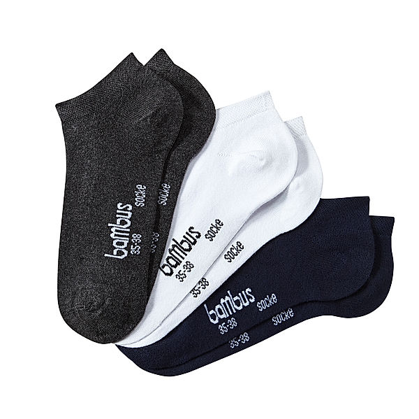 Bambus-Sneakersocken (Größe: 43-46) 3 Paar