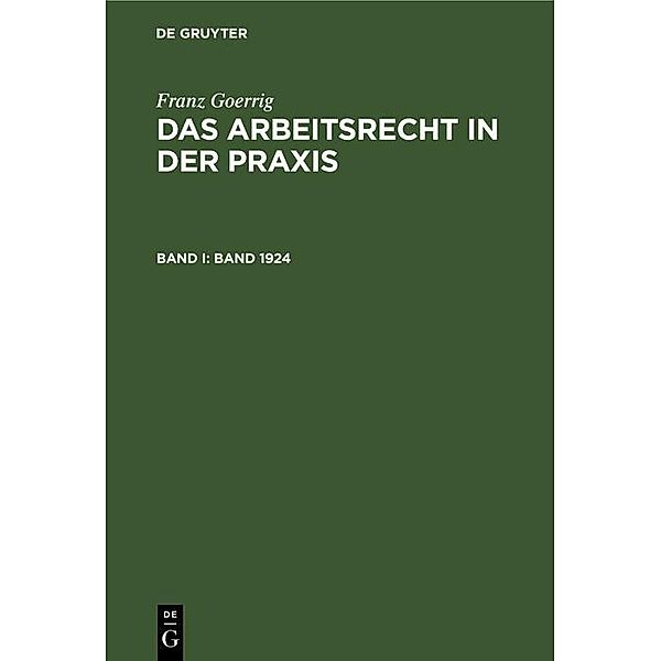Band 1924 / Jahrbuch des Dokumentationsarchivs des österreichischen Widerstandes, Franz Goerrig
