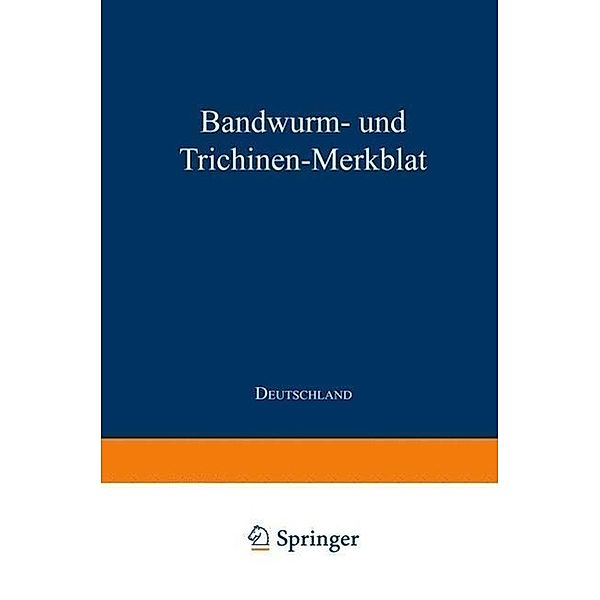 Bandwurm- und Trichinen-Merkblatt, Julius Springer