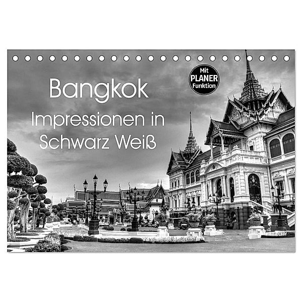 Bangkok Impressionen in Schwarz Weiß (Tischkalender 2024 DIN A5 quer), CALVENDO Monatskalender, Ralf Wittstock
