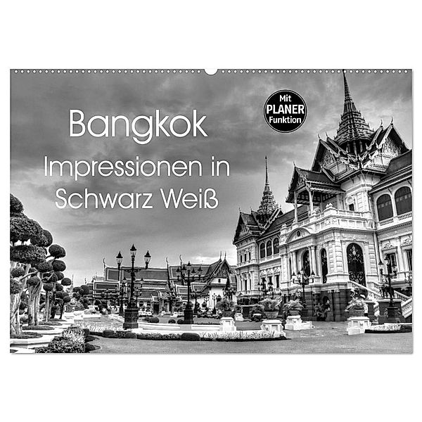 Bangkok Impressionen in Schwarz Weiß (Wandkalender 2024 DIN A2 quer), CALVENDO Monatskalender, Ralf Wittstock