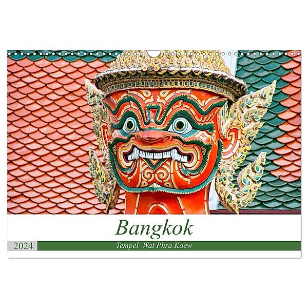 Bangkok - Tempel Wat Phra Kaew (Wandkalender 2024 DIN A3 quer), CALVENDO Monatskalender, Nina Schwarze