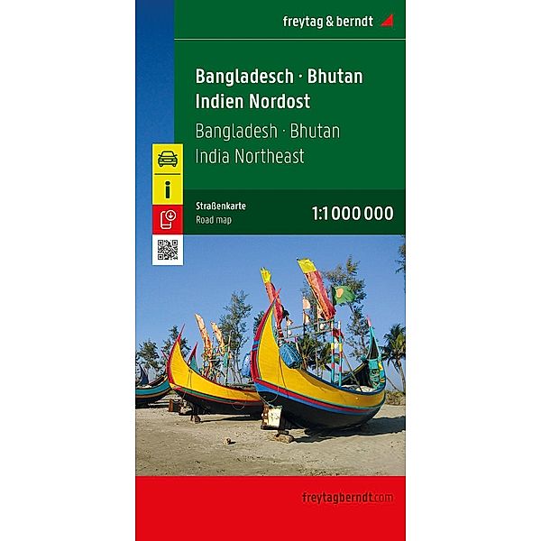 Bangladesch - Bhutan - Indien Nordost, Straßenkarte 1:1.000.000, freytag & berndt