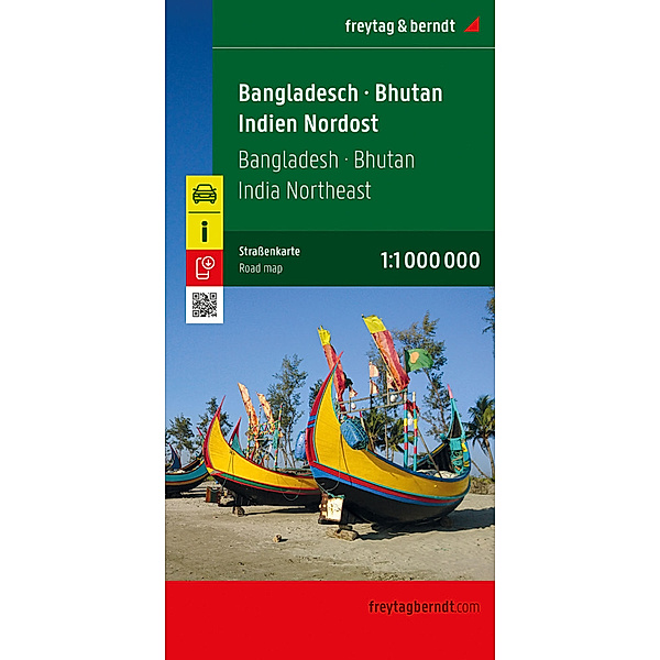 Bangladesch - Bhutan - Indien Nordost, Strassenkarte 1:1.000.000, freytag & berndt