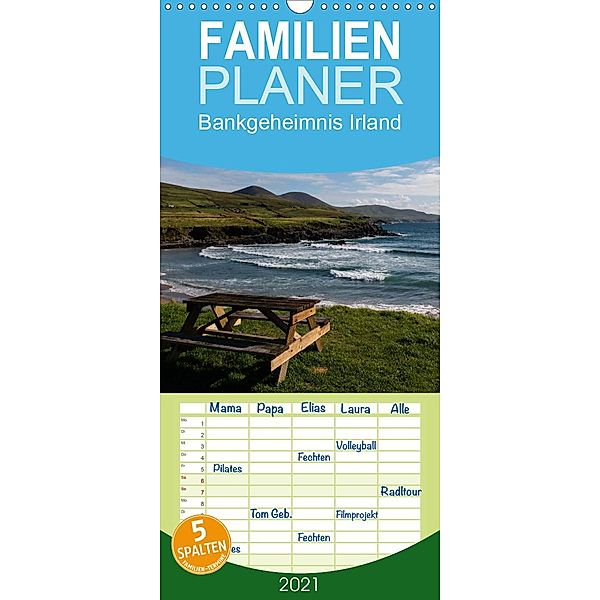 Bankgeheimnis Irland 2021 - Familienplaner hoch (Wandkalender 2021 , 21 cm x 45 cm, hoch), René Wersand