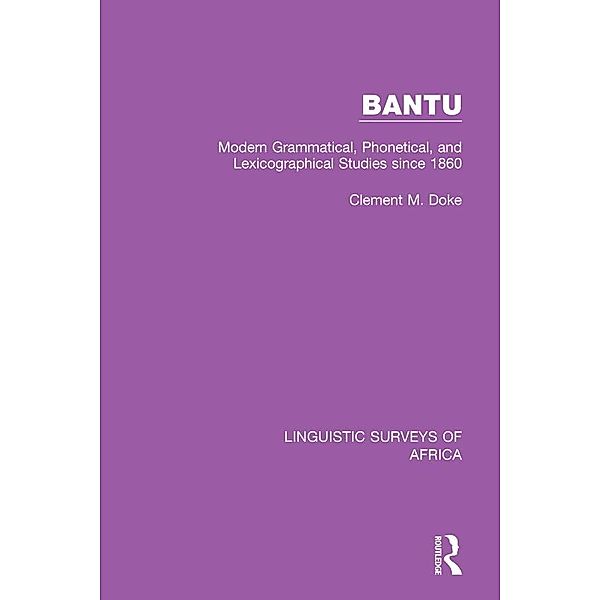 Bantu, Clement M. Doke