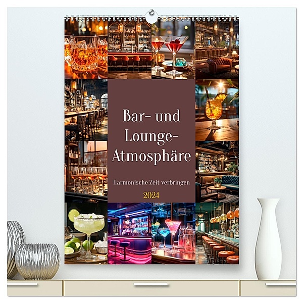 Bar- und Lounge-Atmosphäre (hochwertiger Premium Wandkalender 2024 DIN A2 hoch), Kunstdruck in Hochglanz, Melanie Viola