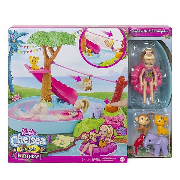 Mattel Barbie - Barbie und Chelsea Dschungelabenteuer Dschungelparty-Spielset