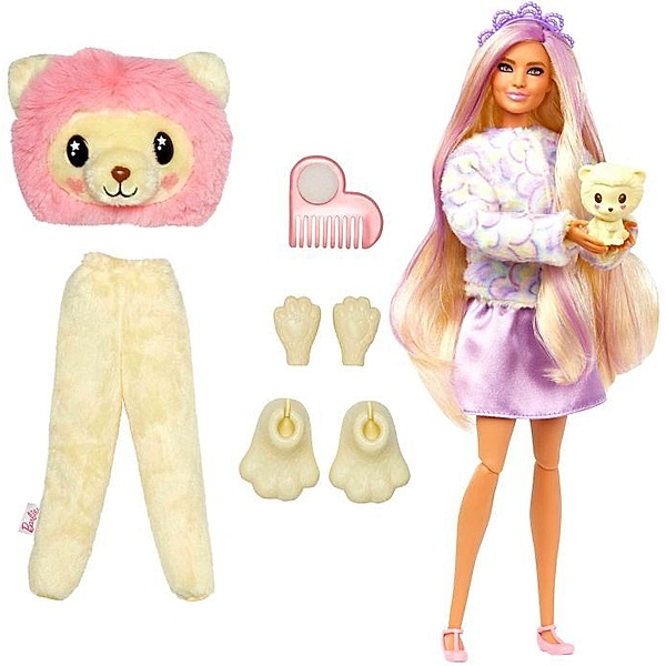 Mattel Barbie Cutie Cozy Cute Reveal Serie Puppe - Löwe