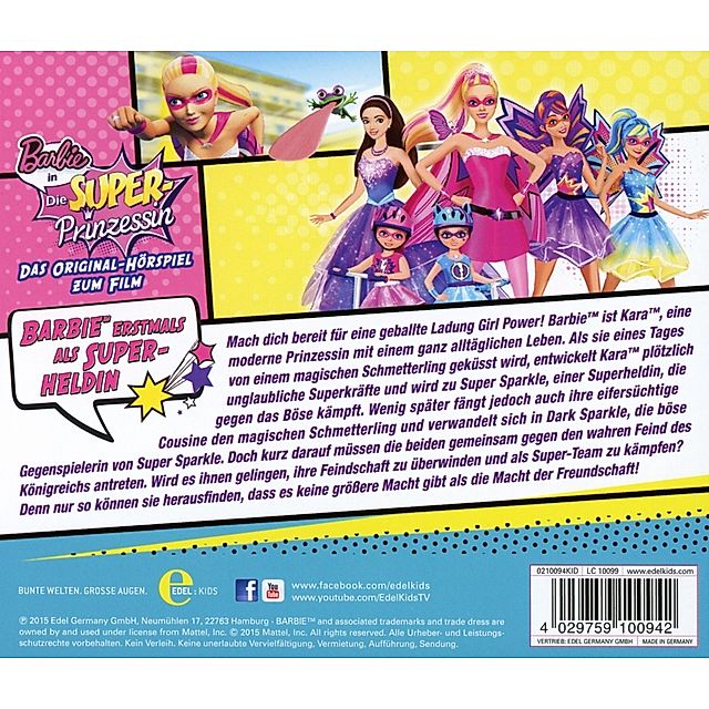 Barbie - Die Super-Prinzessin, Audio-CD Hörbuch jetzt bei Weltbild.de  bestellen