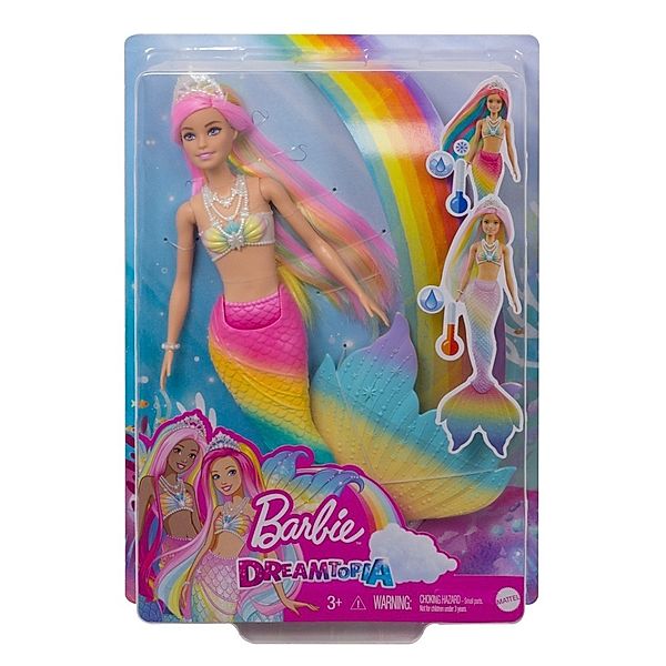 Mattel Barbie Dreamtopia Regenbogenzauber Meerjungfrau mit Farbwechsel