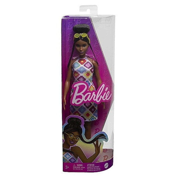 Mattel Barbie Fashionistas-Puppe mit Dutt und gehäkeltem Neckholderkleid